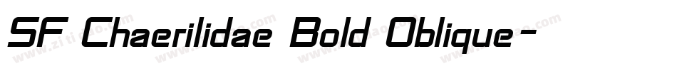 SF Chaerilidae Bold Oblique字体转换